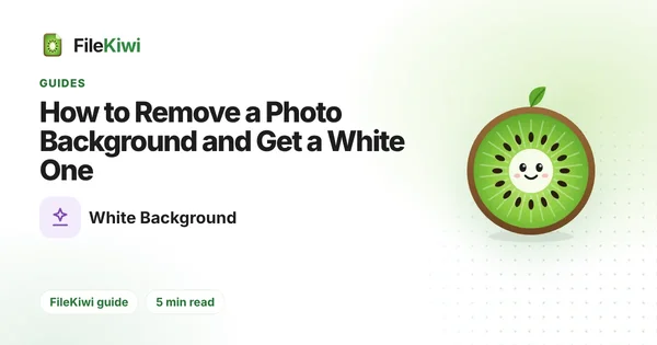 How to Remove a Photo Background and Get a White One