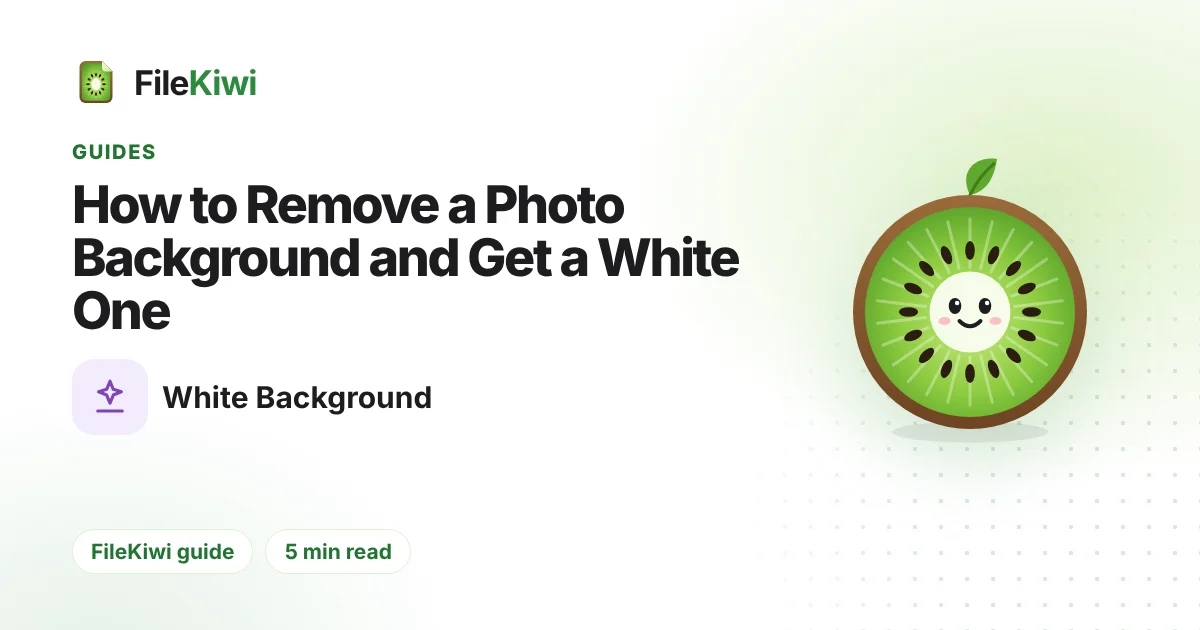 How to Remove a Photo Background and Get a White One