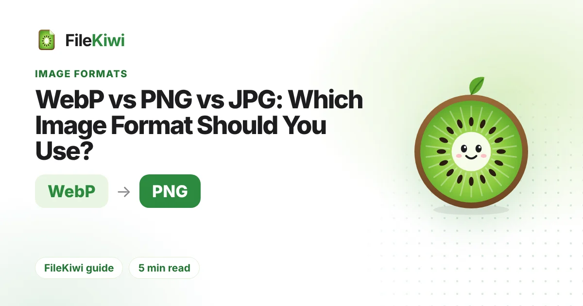 WebP vs PNG vs JPG: Which Image Format Should You Use?